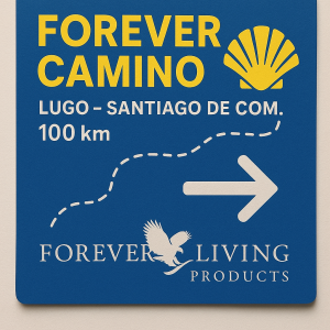 Cesta z Luga do santiaga de com. 100 km. Ve spolupráci se značkou Forever livingproduct. Název cesty "Forever Camino"