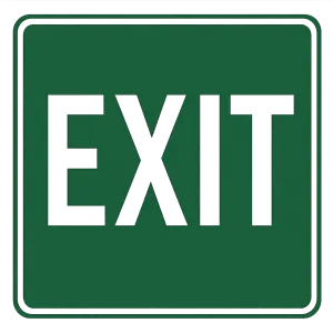 Zelená značka EXIT