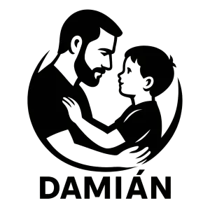 Symbol táta a syn kde bude text Damián