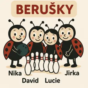 kuželky, tým berušky , jména