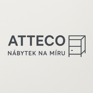 Napis ATTECO a nabytek na miru k tomu nejaky design