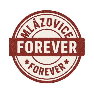 Prosím vygeneruj logo, které vypadá jako razítko a je na něm nápist MLÁZOVICE FOREVER