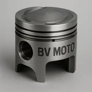 Píst motoru s textem BV MOTO