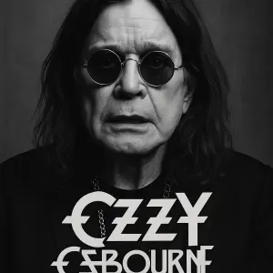 Ozzy osbourne, obrázek a napis