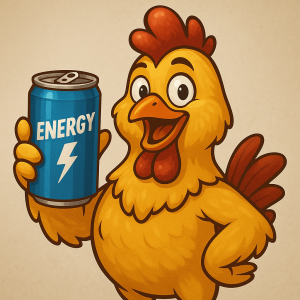 udělej mi kuře co drží energydrink