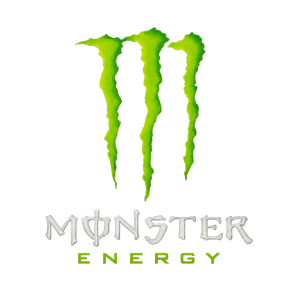 Značka monster energitaku a nápis