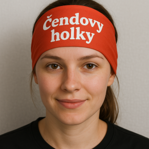chci, aby na čelence byl potisk Čendovy holky. Znamená to přezdívka mého otce.