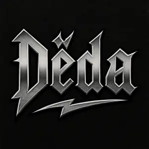 Nápis “Děda” v rockovém stylu