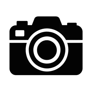 Fotoaparát černobílá ikona