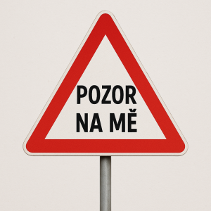 V silniční značce bude napsáno pozor na mě