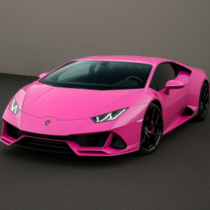 Vytvoř mi obrázek růžové lamborghini