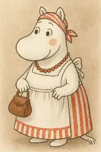 Maminka mumínková v zastěře