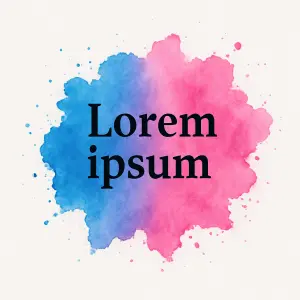 Barevná kaňka pod text modro růžova