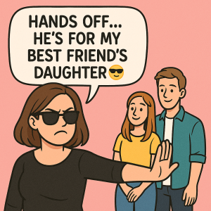 Hands off… he’s for my best friend’s daughter ?