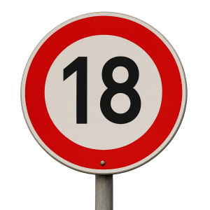 značka omezená rychlost 18