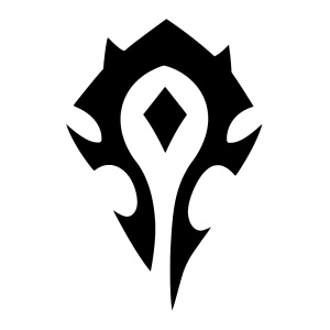 Black horde symbol. no text, no background