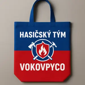 Chtela bych aby to byla taška pro hasičský tým Vokovpyco kde budou barvy modra a červená