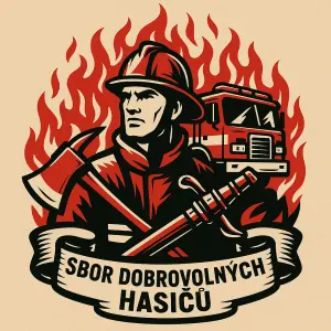 hasičský motiv pro sbor dobrovolných hasičů