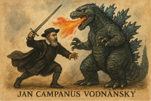 jan campanus vodňaský který bojuje s godzilou
