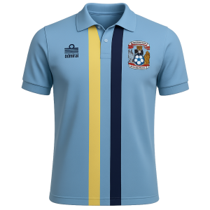 Coventry City admiral tramlines in blue and yellow. No background