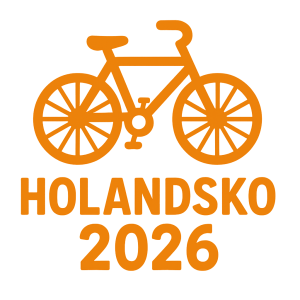 Obrázek kola s nápisem Holandsko 2026 jednobarevný veselý