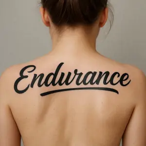 Chtěla bych na záda od ramene k rameni nejlépe i přes rameno nápis Endurance