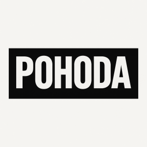 Chci regenerovat nápis POHODA tučným bílím písmem , a pod nápisem bude černý obdélník který bude tvořit pozadí písma