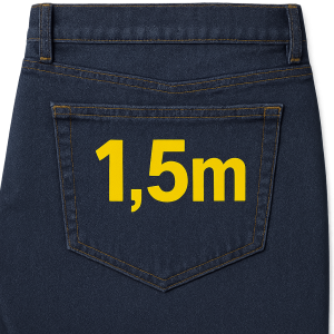 Jednoduchý design, zezadu na kapse bude žluté logo 1,5m,