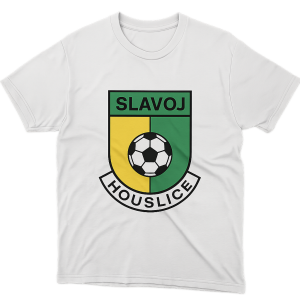 Na přední straně trička by mělo být logo slavoje houslice ze serialu okresni prebor