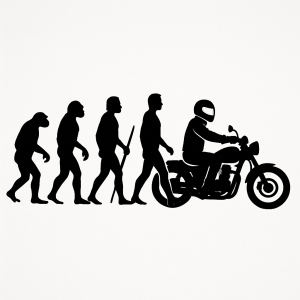 Evoluce motorkář bilá