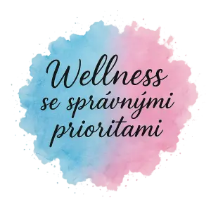 Barevná kaňka pod text modro růžova Na kaňku prosim text Wellnes ..se správnými prioritami font textu prosim psací