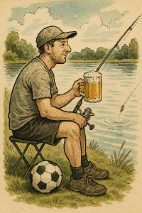 Je to pro přítele Který má rád ryby , nohejbal a rád si dá pivo Super ale lepší by bylio kdyby muž sedel u vody na ryb