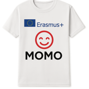 chtěla bych tričko, které bude na památku v rámci projektu Erasmus , chtela bych tam dát logo erasmu a i naše logo Momo