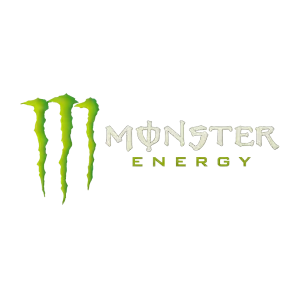 Nápis a logo monster energy