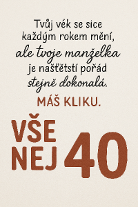 Tvůj věk se sice každým rokem mění, ale tvoje manželka je naštěstí pořád stejně dokonalá. Máš kliku. Vše nej k 40
