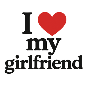 I ❤️ my girlfriend (bez pozadí jenom napis)