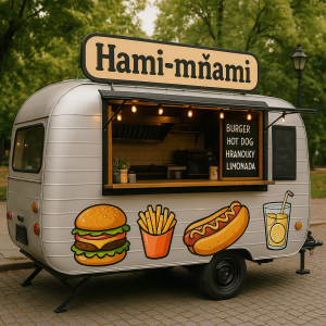 Food truck - přívěs s názvem Hami-mňami