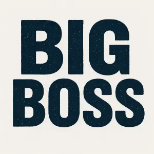 Big boss nápis modročerný