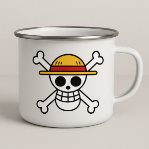 Dej mi na prostředek plecháčku Jolly Roger z One Piece, konkrétně Straw Hats Crew a bez nápisu jenom Jolly Roger.