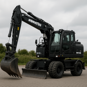 Černy bagr komatsu pw 148-11