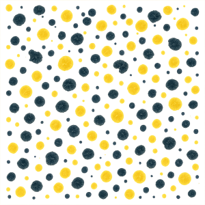A combination of small random dark blue and yellow splotches. No background