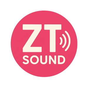 Firemní logo ZT sound implementované do kruhu. Bude to jako logo na dětské tričko pro dívku