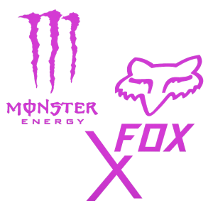 udelej mi kawasaki monster energy a fox racing kolaboracni fotku pouze s jejimi logy a fialovo ruzove to udelej