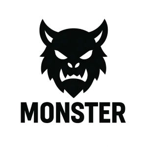 logo a nápis monster