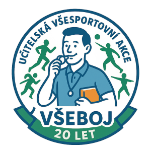 Logo učitelské všesportovní akce s názvem Všeboj, která slaví dvacáté výročí založení