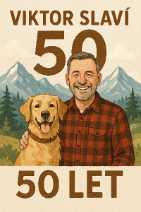 viktor slaví 50. má rád psy a hory