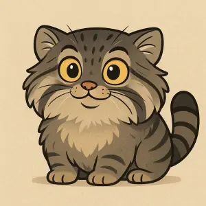 cartoon pallas cat
