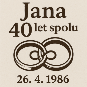 Jana40 let spolu∞ (propojené prstýnky)26. 4. 1986