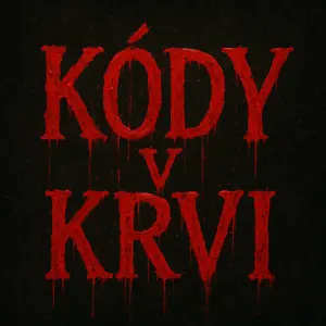 Nápis Kódy v krvi - červený jako kdyby krvavý nápis