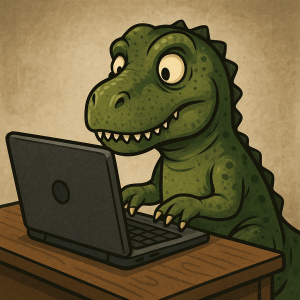 dinosuarus na počítači